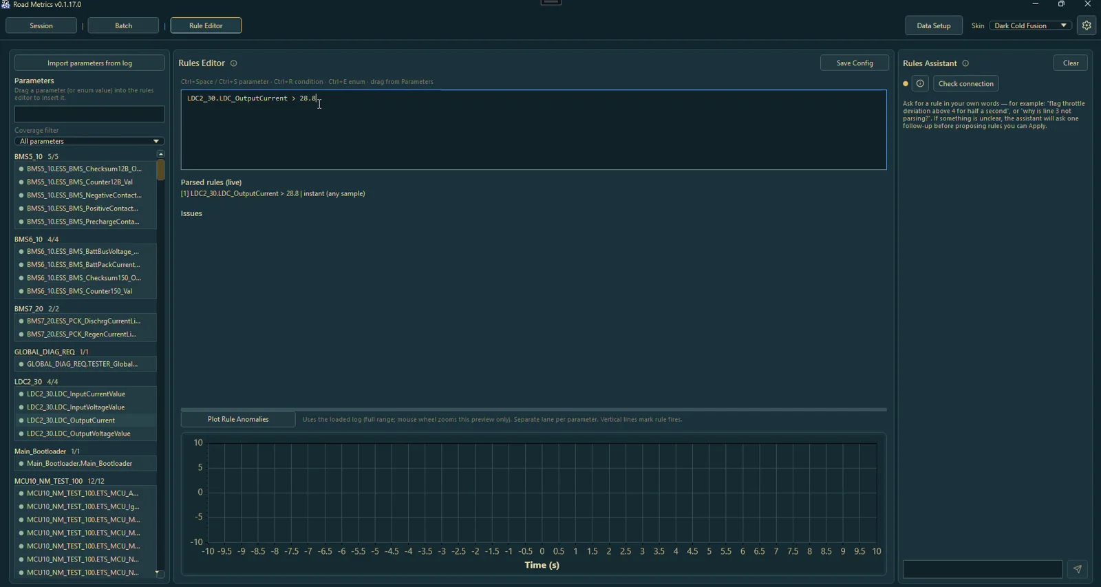 Rule editor for event detection